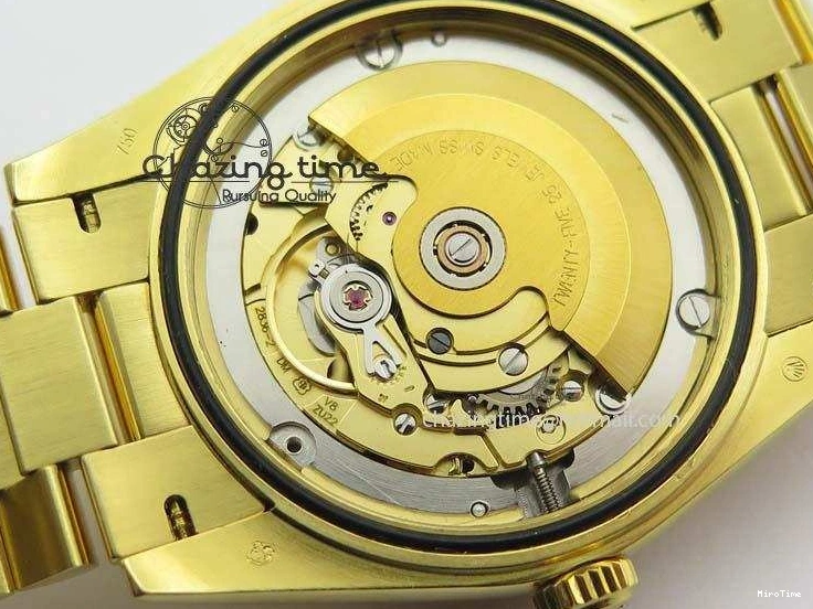 MiroTime 0219 DayDate 40mm BP-Maker 228238 YG Wrapped Gold Roman Dial (Fluted Bezel) On YG Bracelet ETA Attractive 3848